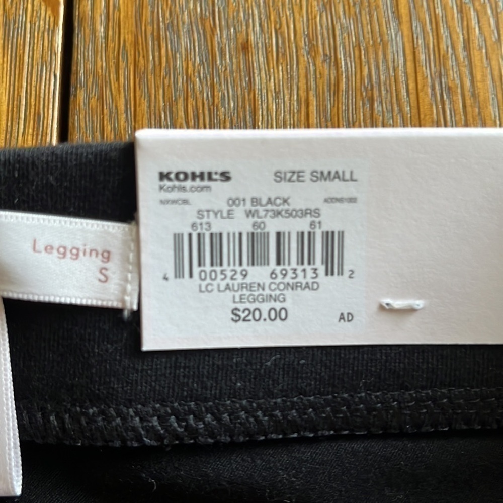 NWT LC Lauren Conrad mid rise leggings black size small skinny super slim - Picture 3 of 13